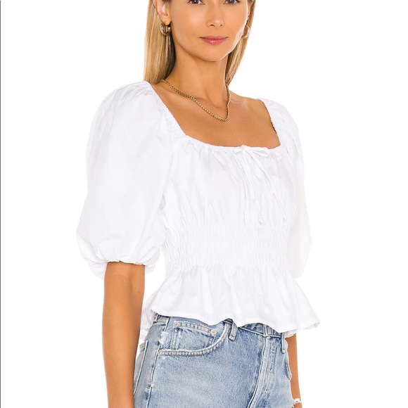 NWT Faithfull Venetia Puff Sleeve Top White Size S - Picture 3 of 10